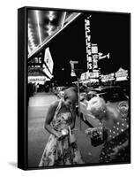 Las Vegas Chorus Girl, Kim Smith, and Her Roommate after Leaving a Casino-Loomis Dean-Framed Stretched Canvas