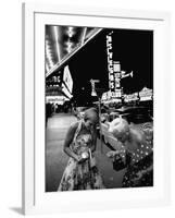 Las Vegas Chorus Girl, Kim Smith, and Her Roommate after Leaving a Casino-Loomis Dean-Framed Photographic Print