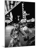 Las Vegas Chorus Girl, Kim Smith, and Her Roommate after Leaving a Casino-Loomis Dean-Mounted Photographic Print