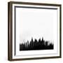 Las Vegas City Skyline - Black-NaxArt-Framed Premium Giclee Print