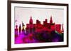 Las Vegas City Skyline-NaxArt-Framed Art Print