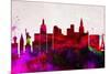 Las Vegas City Skyline-NaxArt-Mounted Art Print