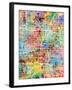 Las Vegas City Street Map-Michael Tompsett-Framed Art Print