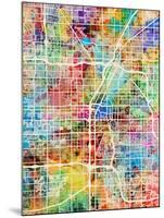 Las Vegas City Street Map-Michael Tompsett-Mounted Art Print