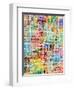 Las Vegas City Street Map-Michael Tompsett-Framed Art Print