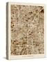 Las Vegas City Street Map-Michael Tompsett-Stretched Canvas