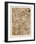 Las Vegas City Street Map-Michael Tompsett-Framed Art Print