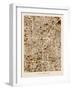 Las Vegas City Street Map-Michael Tompsett-Framed Art Print