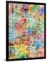 Las Vegas City Street Map-Tompsett Michael-Framed Art Print