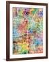 Las Vegas City Street Map-Tompsett Michael-Framed Art Print