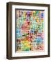 Las Vegas City Street Map-Tompsett Michael-Framed Art Print