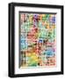 Las Vegas City Street Map-Tompsett Michael-Framed Art Print