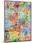 Las Vegas City Street Map-Tompsett Michael-Mounted Art Print