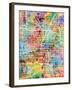 Las Vegas City Street Map-Tompsett Michael-Framed Art Print