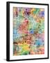 Las Vegas City Street Map-Tompsett Michael-Framed Art Print