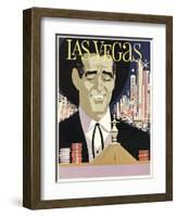 Las Vegas, Cowboy at Roulette Table-null-Framed Art Print