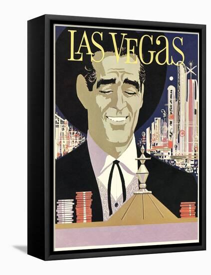Las Vegas, Cowboy at Roulette Table-null-Framed Stretched Canvas