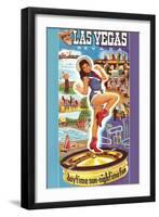 Las Vegas Daytime Sun, Nighttime Fun, Nevada-null-Framed Art Print