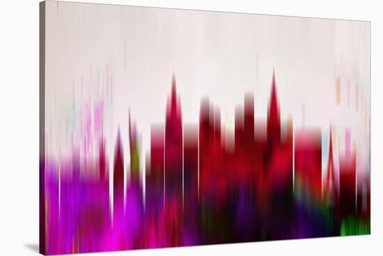 Las Vegas Downtown Skyline-NaxArt-Stretched Canvas