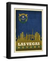 Las Vegas Flag-Red Atlas Designs-Framed Giclee Print