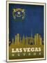 Las Vegas Flag-Red Atlas Designs-Mounted Giclee Print