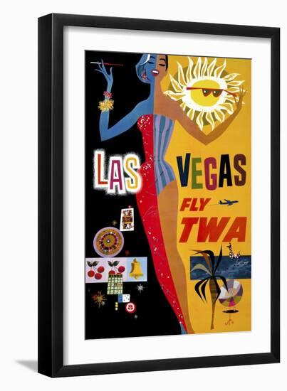 Las Vegas, Fly TWA-null-Framed Giclee Print