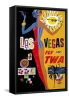 Las Vegas, Fly TWA-null-Framed Stretched Canvas