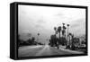 Las Vegas Highways, Nevada, Usa, 2022 (B/W Photo)-null-Framed Stretched Canvas