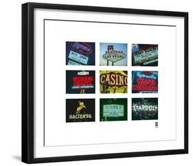 Las Vegas In Lights-British Pathe -Framed Premium Giclee Print