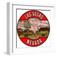 Las Vegas Logo, Golden Nugget, Nevada-null-Framed Art Print