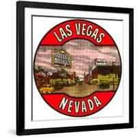 Las Vegas Logo, Golden Nugget, Nevada-null-Framed Art Print