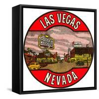 Las Vegas Logo, Golden Nugget, Nevada-null-Framed Stretched Canvas