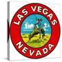 Las Vegas Logo with Bucking Bronco, Nevada-null-Stretched Canvas