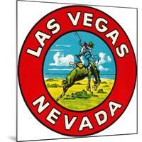 Las Vegas Logo with Bucking Bronco, Nevada-null-Mounted Art Print