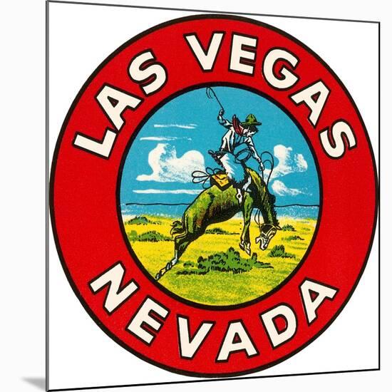 Las Vegas Logo with Bucking Bronco, Nevada-null-Mounted Art Print