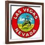 Las Vegas Logo with Bucking Bronco, Nevada-null-Framed Art Print