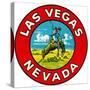 Las Vegas Logo with Bucking Bronco, Nevada-null-Stretched Canvas