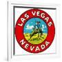 Las Vegas Logo with Bucking Bronco, Nevada-null-Framed Art Print