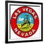 Las Vegas Logo with Bucking Bronco, Nevada-null-Framed Art Print