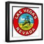 Las Vegas Logo with Bucking Bronco, Nevada-null-Framed Art Print