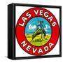 Las Vegas Logo with Bucking Bronco, Nevada-null-Framed Stretched Canvas