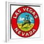 Las Vegas Logo with Bucking Bronco, Nevada-null-Framed Premium Giclee Print