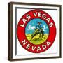 Las Vegas Logo with Bucking Bronco, Nevada-null-Framed Art Print