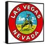 Las Vegas Logo with Bucking Bronco, Nevada-null-Framed Stretched Canvas