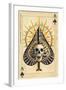 Las Vegas, Nevada - Ace of Spades-Lantern Press-Framed Art Print