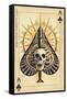 Las Vegas, Nevada - Ace of Spades-Lantern Press-Framed Stretched Canvas