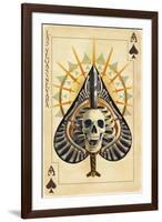 Las Vegas, Nevada - Ace of Spades-Lantern Press-Framed Art Print