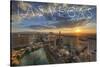 Las Vegas, Nevada - Aerial View at Sunset-Lantern Press-Stretched Canvas