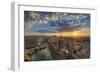 Las Vegas, Nevada - Aerial View at Sunset-Lantern Press-Framed Art Print