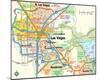 Las Vegas Nevada Area Map-null-Mounted Premium Giclee Print